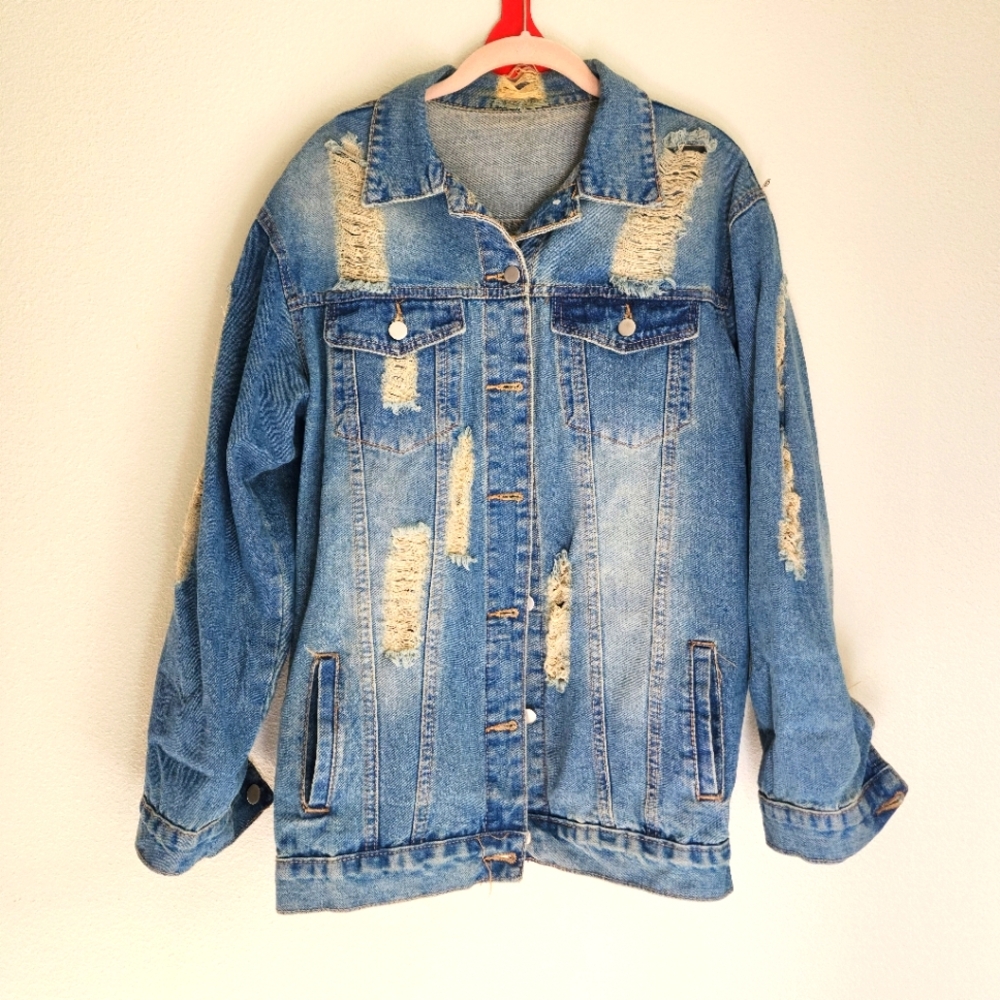 Distressed Jean jacket